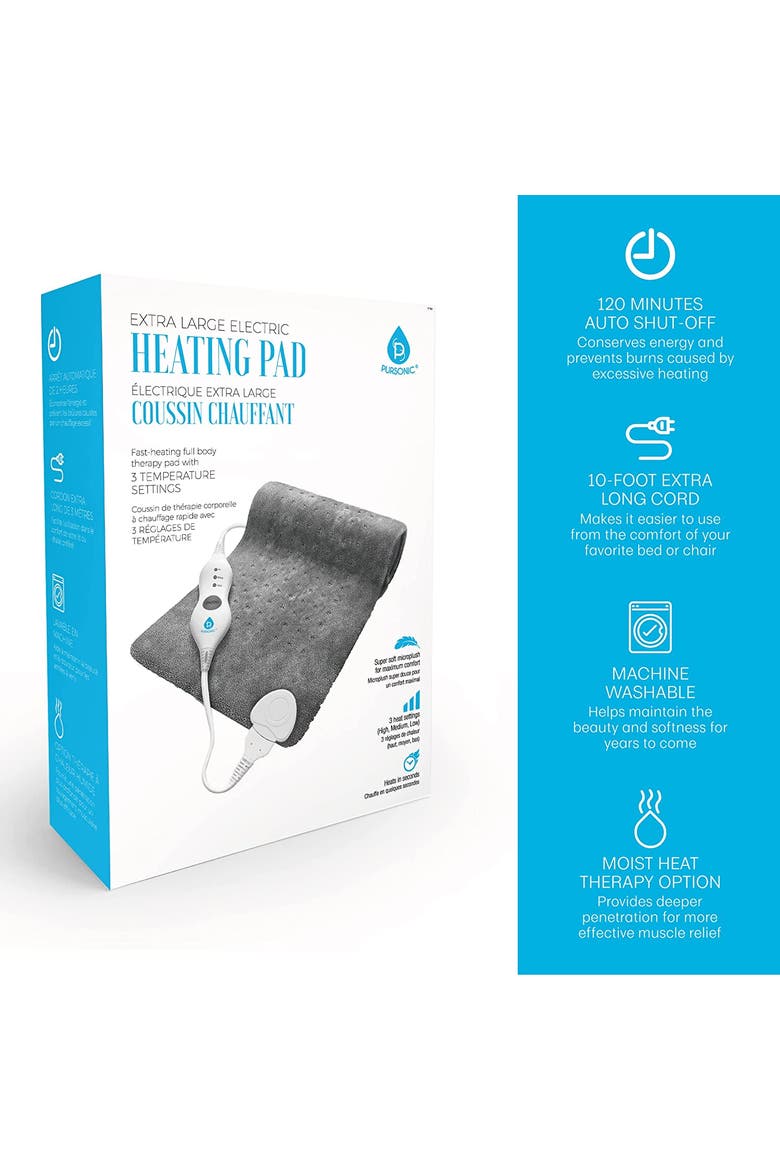 Red Light Neck Wrap & Full Body Heating Pad, Alternate, color, Black
