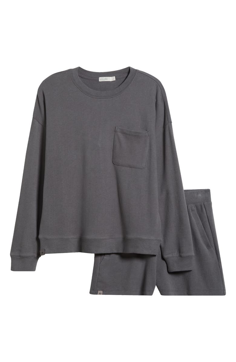 Barefoot Dreams<sup>®</sup> Malibu Brushed Fleece Pajamas, Alternate, color, Anchor