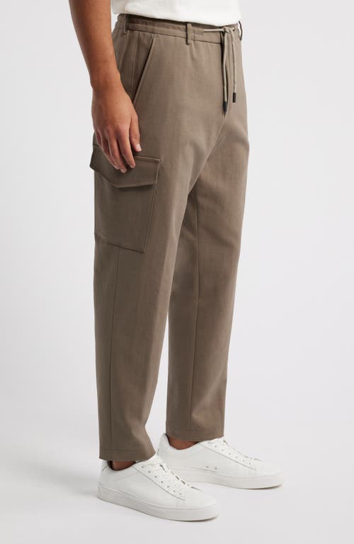 Hugo Boss Boss Pagol Stretch Cotton Drawstring Pants In Open Green