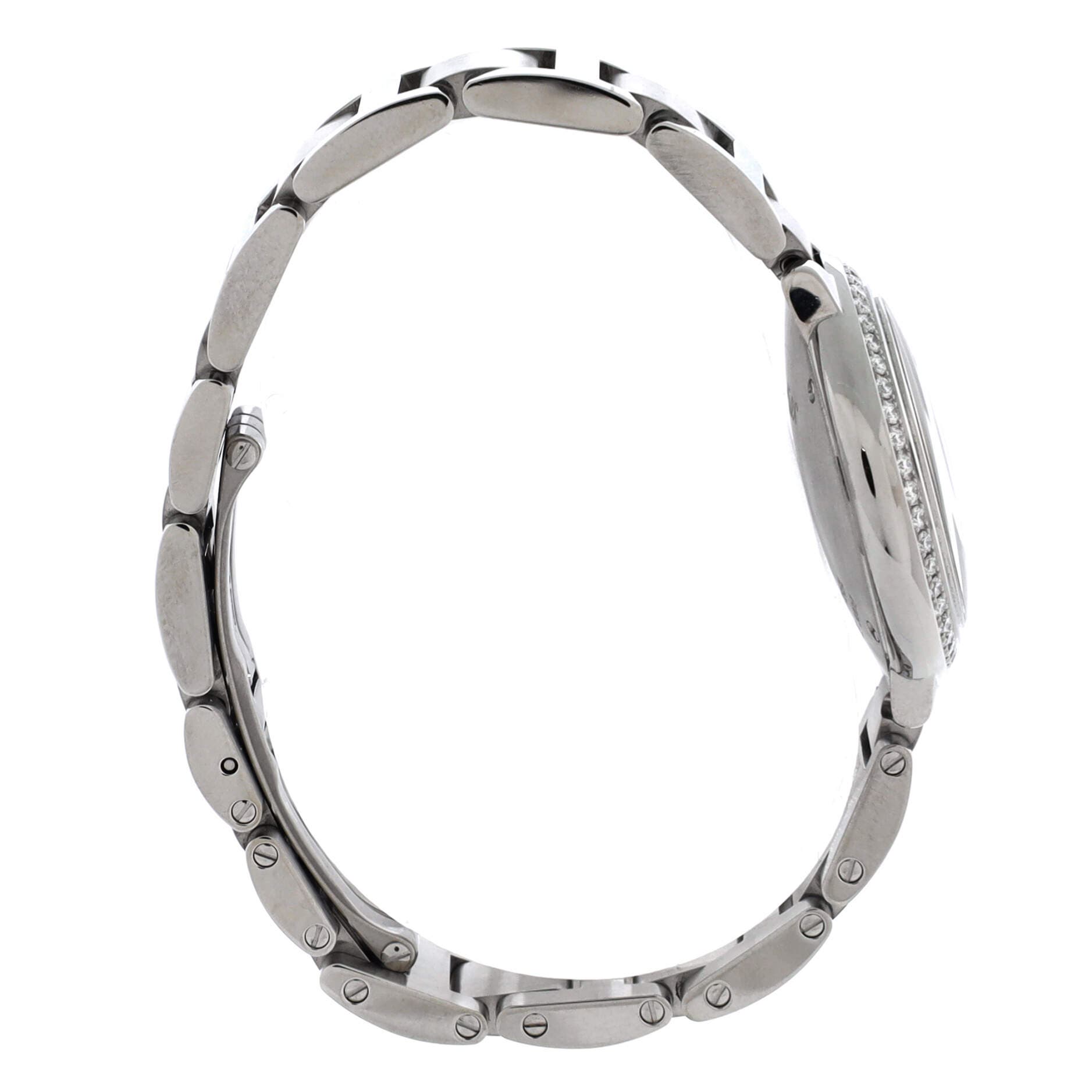 Ballon Bleu de Cartier Quartz Watch Stainless Steel with Diamond Bezel 28, Alternate, color, Metallic Silver