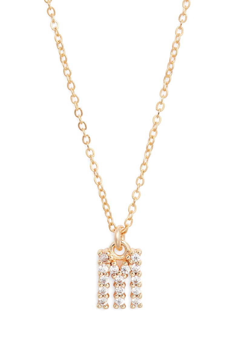 Gemma Initial Necklace, Main, color, GOLD / M