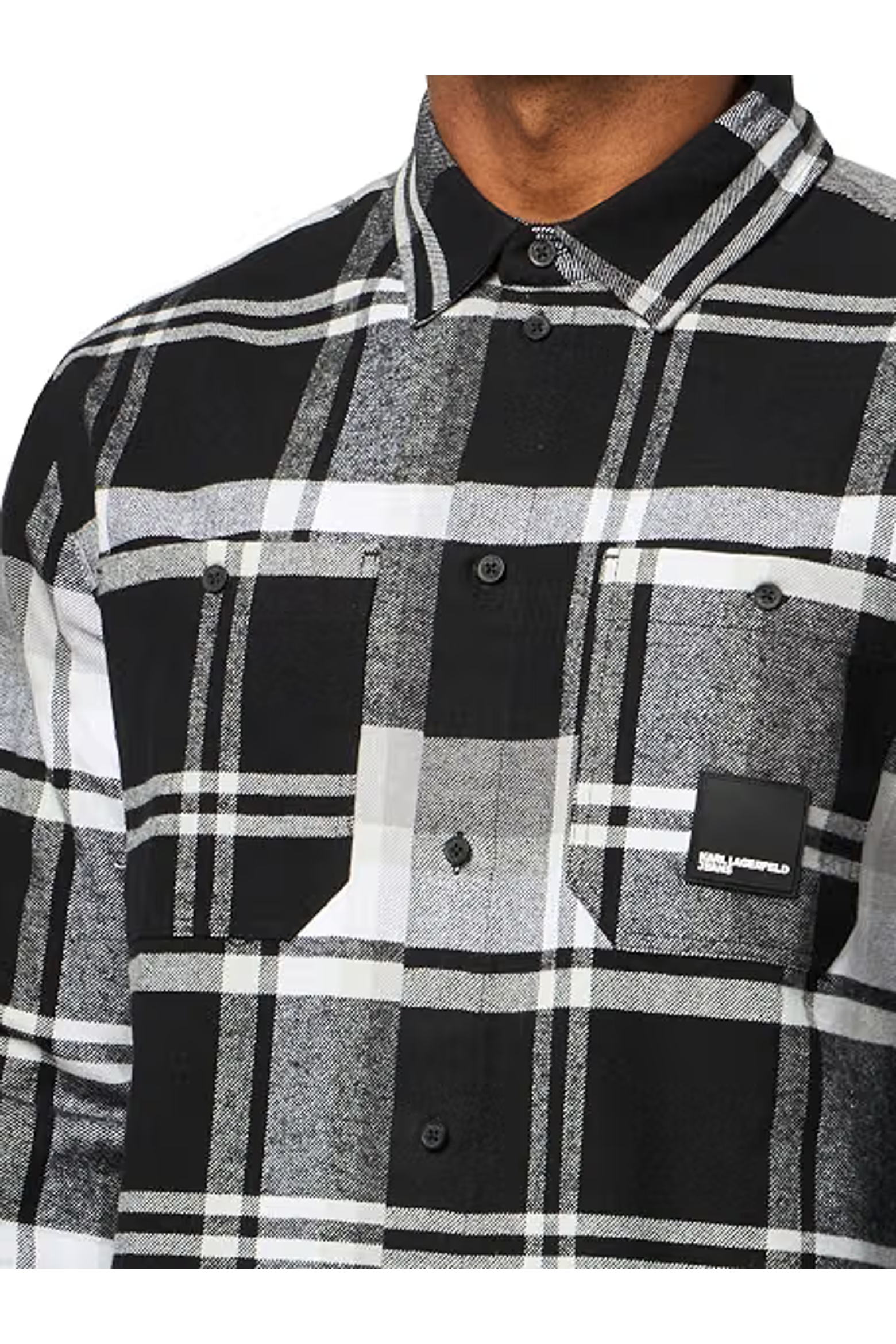 New Men's Check Design Karl Lagerfeld Jeans Men's Check Double Pocket Shirt (Men) | Nordstrom