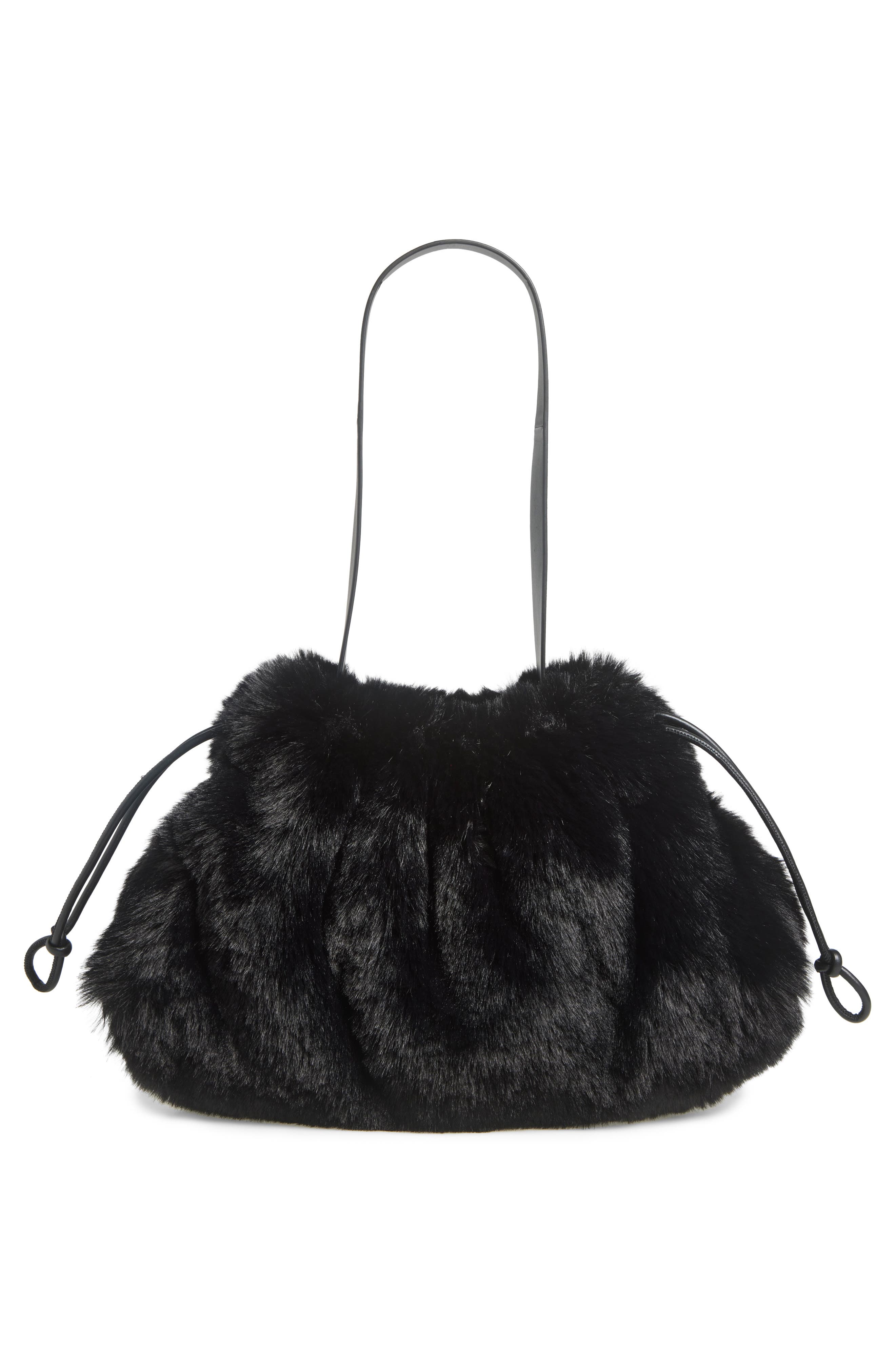 COS Faux Fur Clutch, Alternate, color, 
