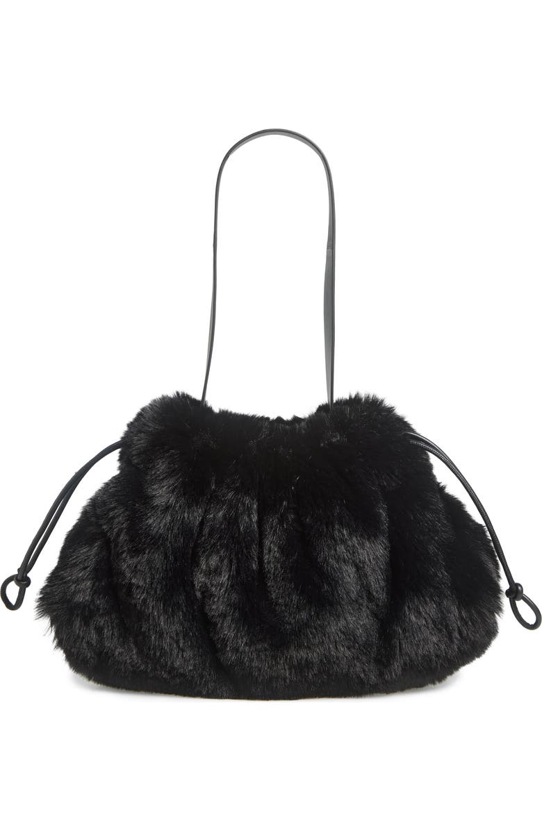 COS Faux Fur Clutch, Alternate, color,