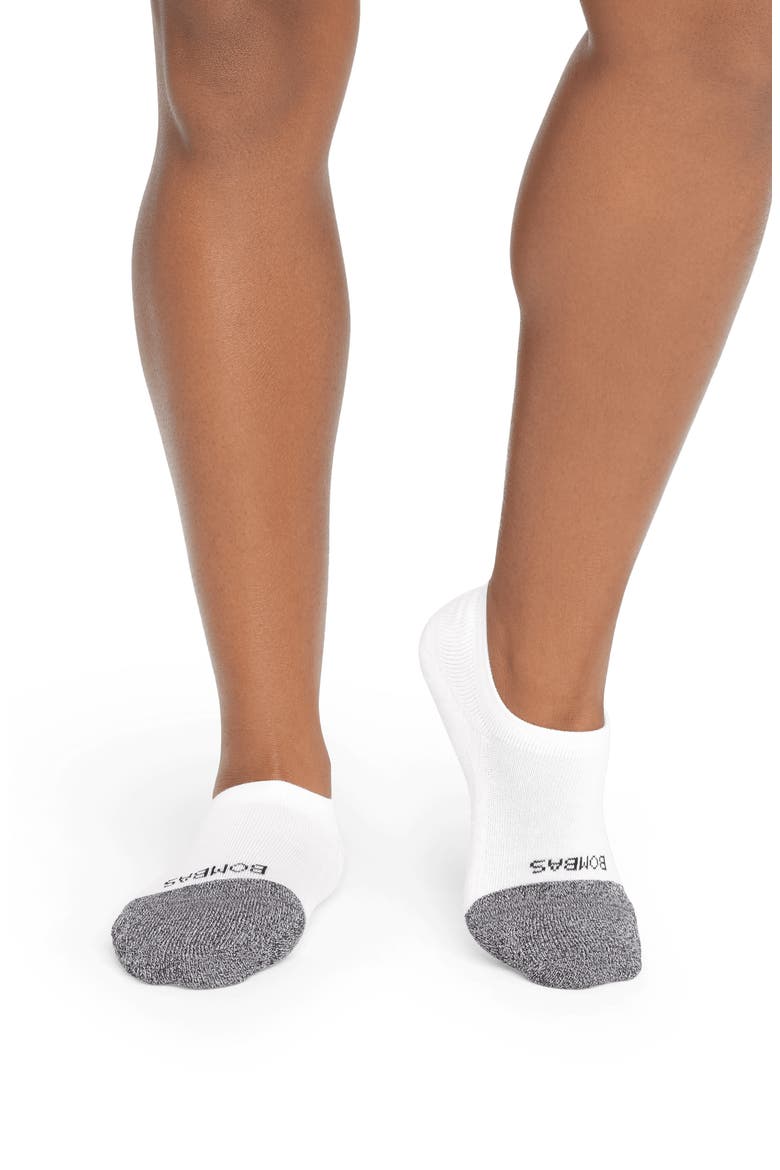 Solid Cushioned No-Show Socks, Alternate, color, WHITE