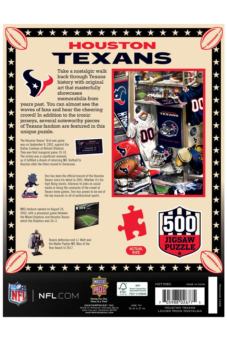 Houston Texans Locker Room 500pc Puzzle, Alternate, color, Multicolor