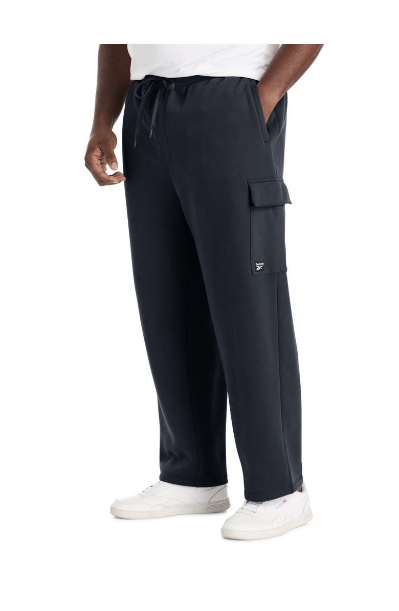 Reebok Big & Tall Performance Supersoft Cargo Sweatpants, Main, color, Black