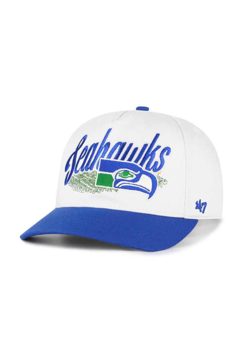 Men's '47 Cream Seattle Seahawks Throwback Enfield Hitch Adjustable Hat, Main, color, Cream