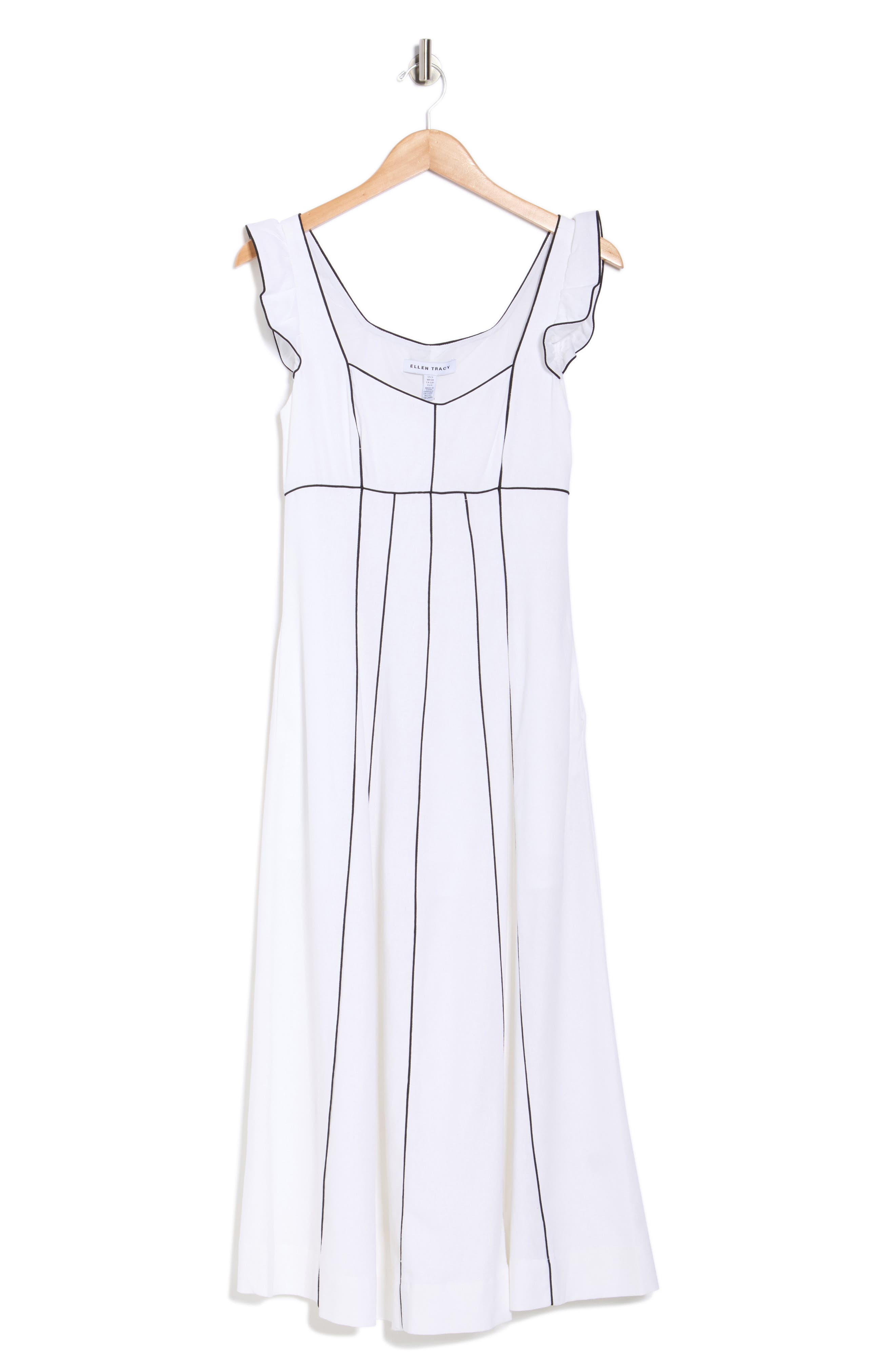 Ellen Tracy Piped Midi Dress