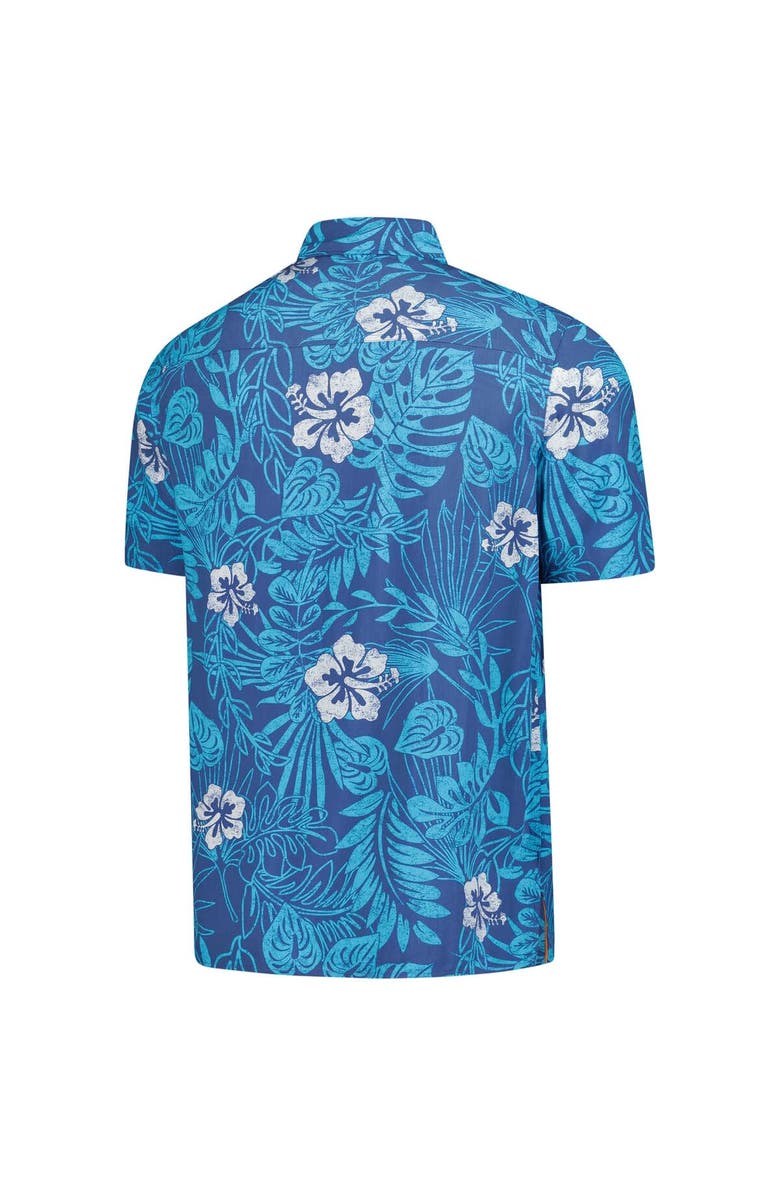 Margaritaville Men's Margaritaville Navy Cleveland Guardians Palm Shade Party Button-Up Shirt, Alternate, color, Navy