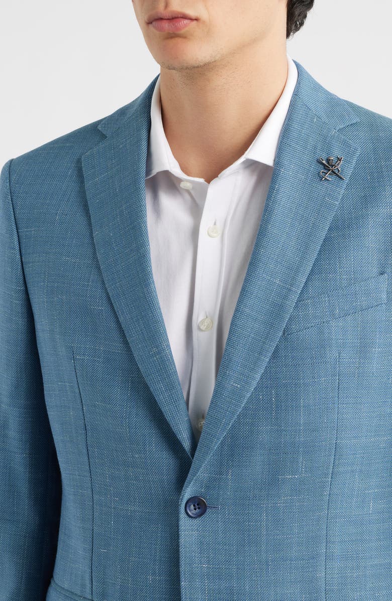 John Varvatos Star USA Bleecker Wool Blend Sport Coat, Alternate, color, Blue