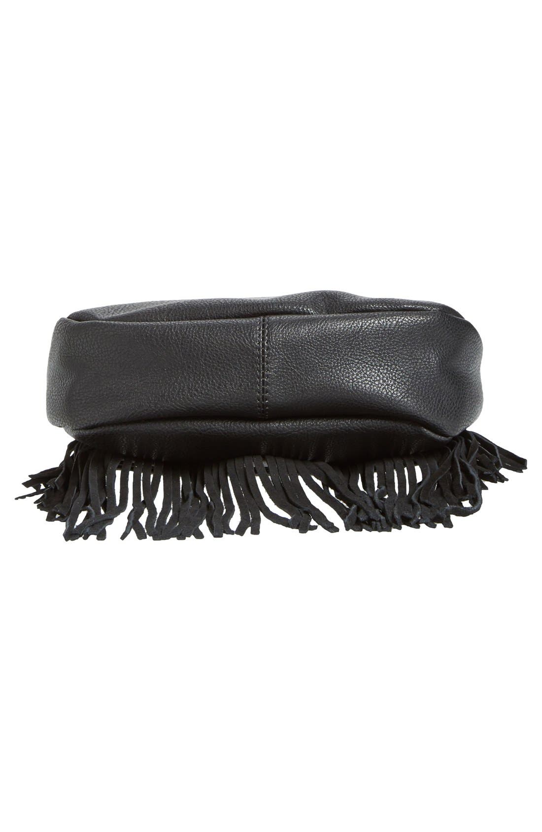 Sole Society 'Kerry' Fringe Faux Leather Crossbody Bag, Alternate, color, 