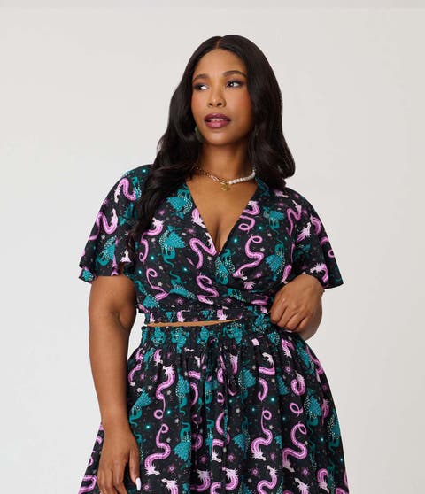 Plus Size 1960s Dottie Crop Top