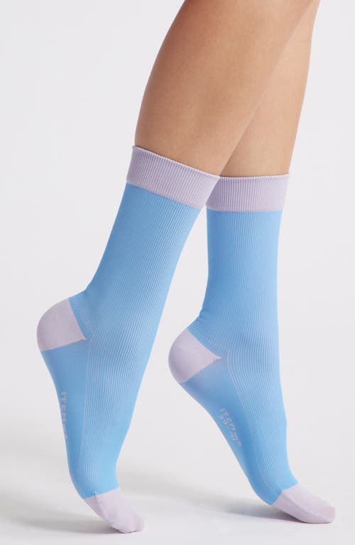 ITEM m6 Two Tone Rib Compression Crew Socks in Marshmellow  product