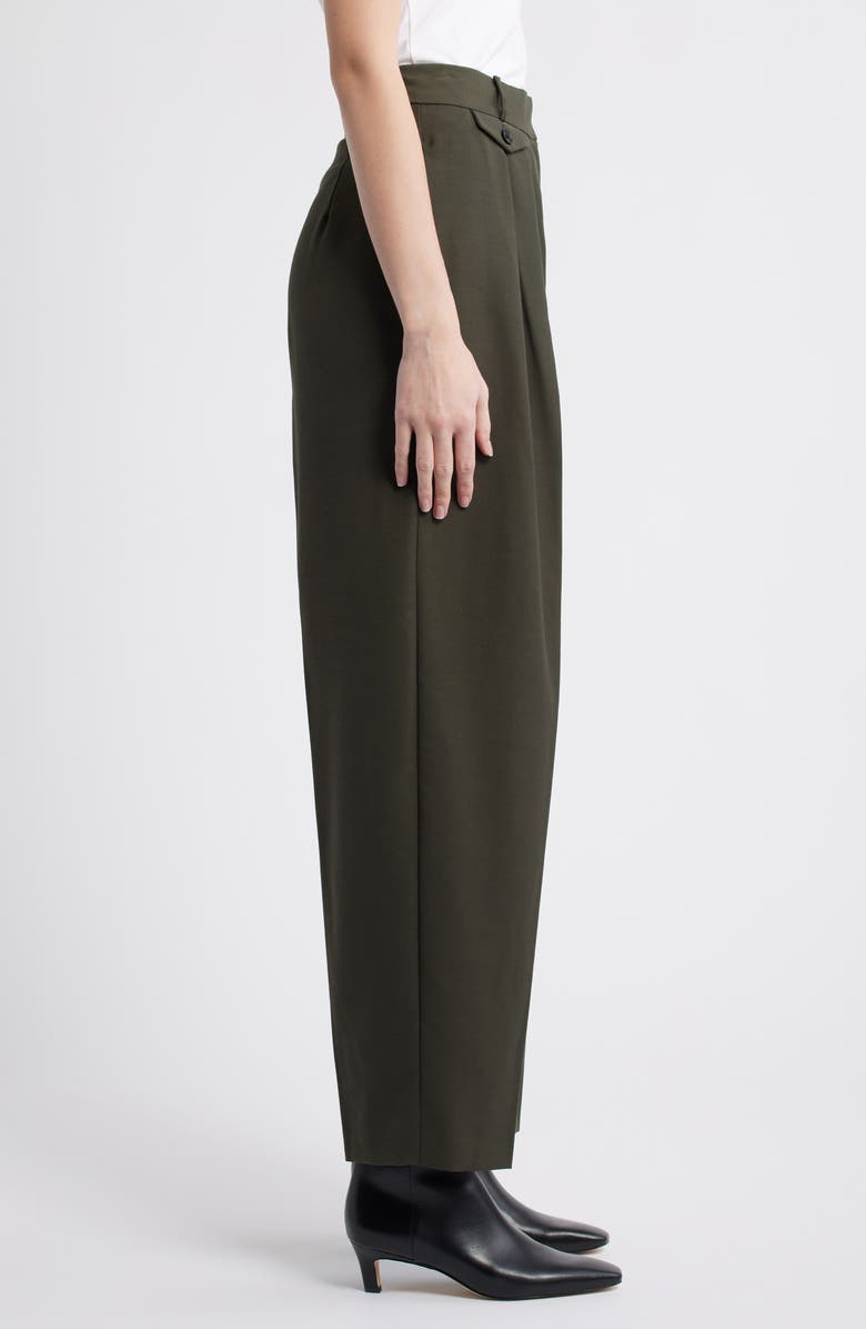 MANGO Nasa Pleated Trousers, Alternate, color, Khaki Green
