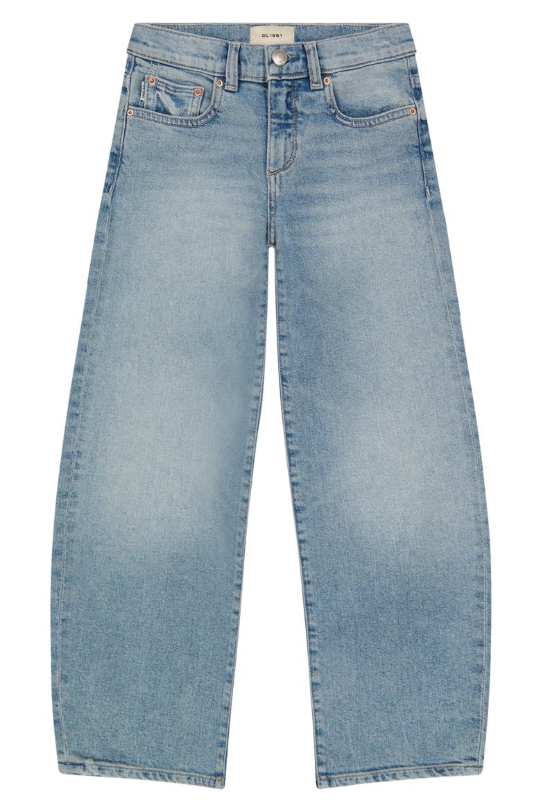 Kids' Barrel Leg Jeans, Main, color, BLUE