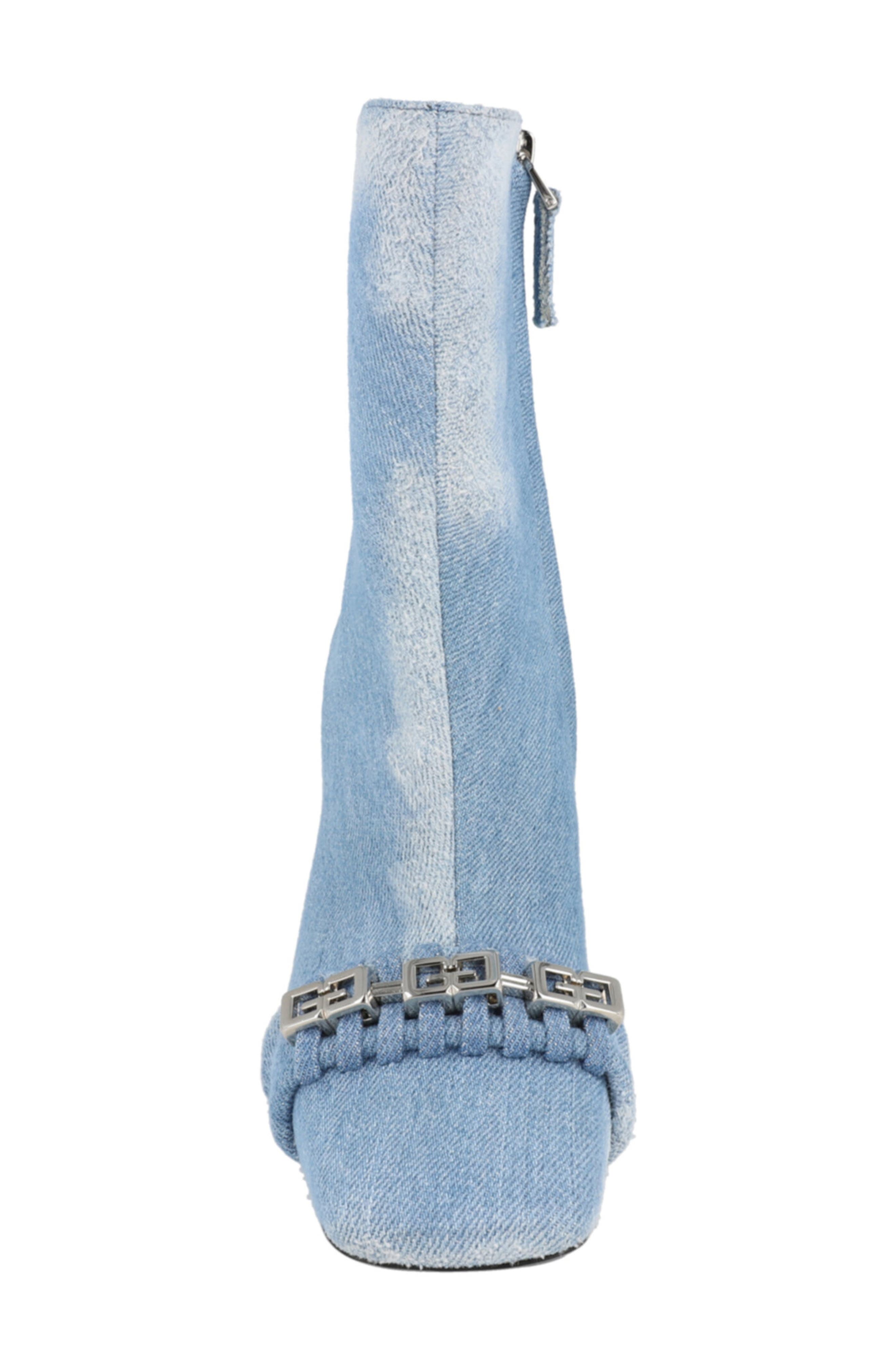 Givenchy Square Toe Denim Ankle Boot, Alternate, color, Medium Blue