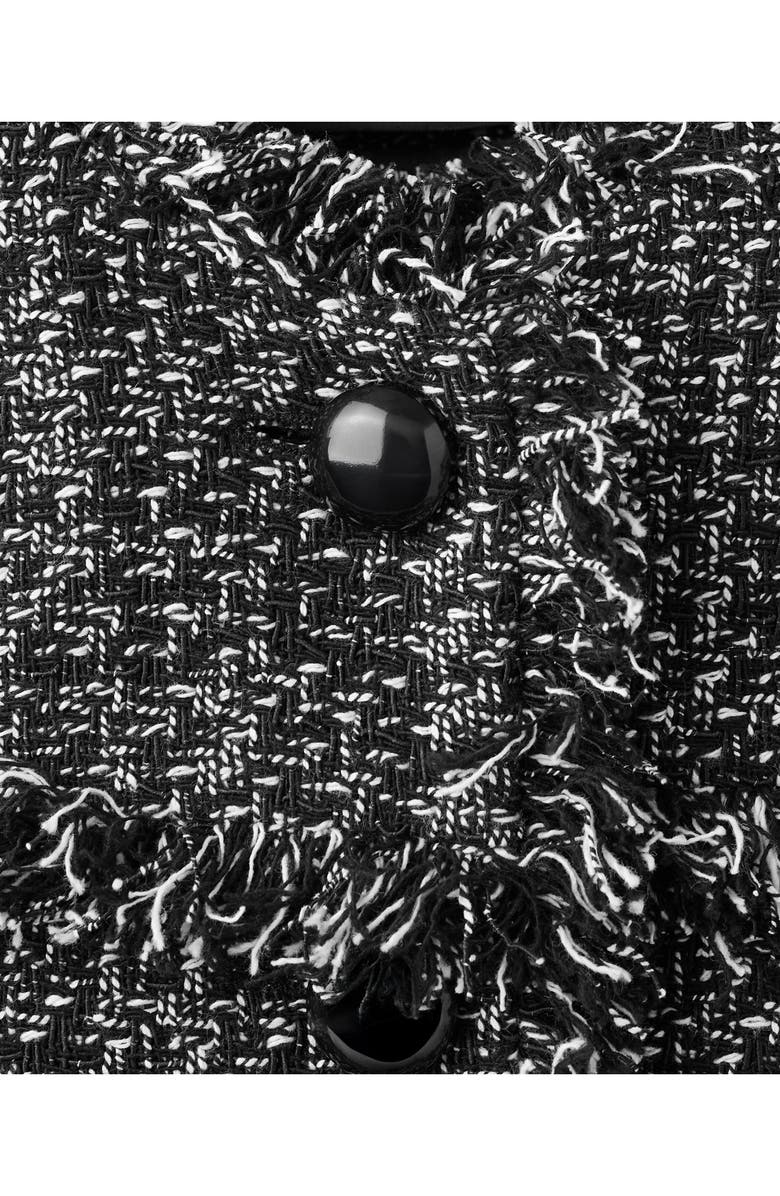 MANGO Fray Trim Tweed Jacket, Alternate, color,
