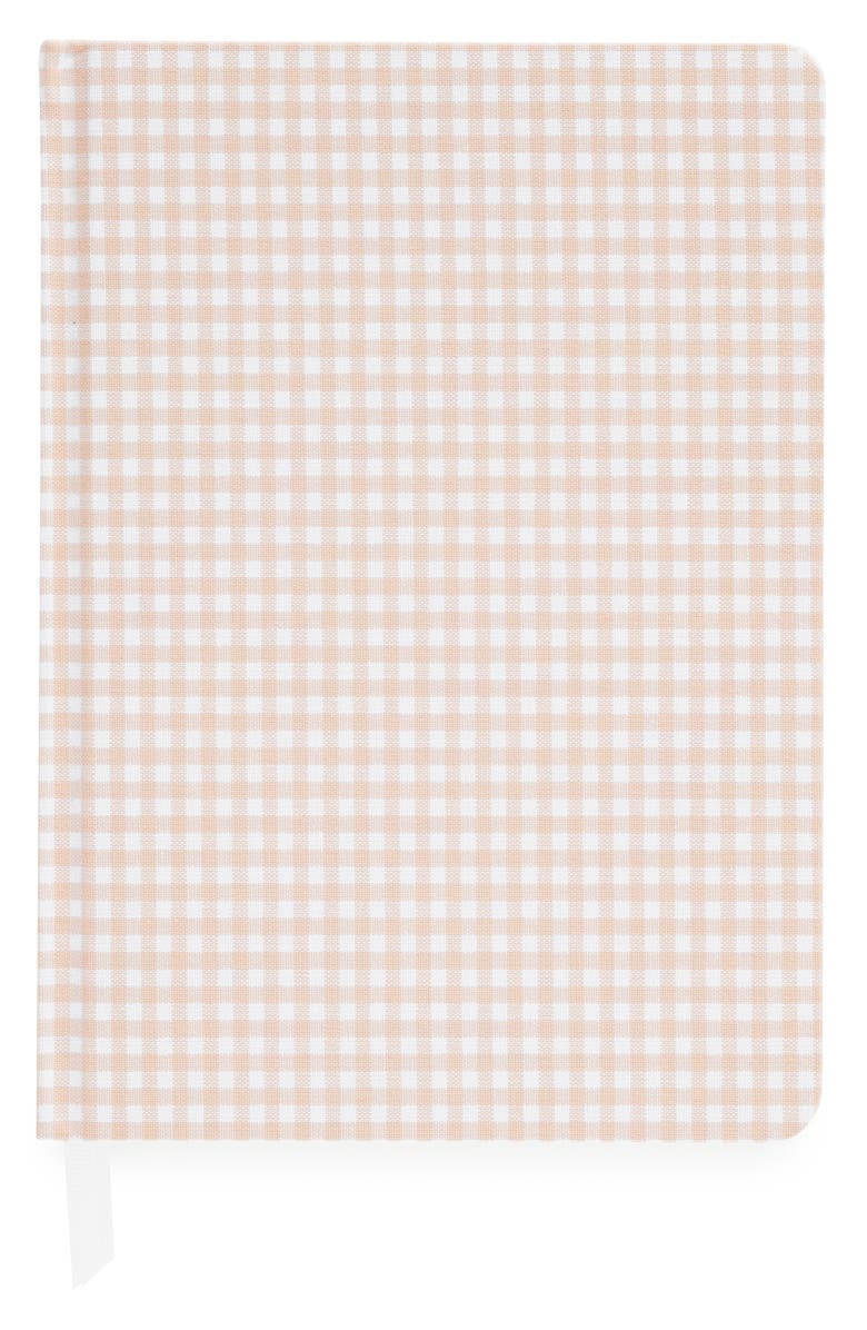 Sugar Paper Check Tailored Journal, Main, color, Pink Gingham
