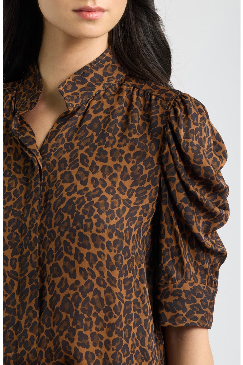 The Gillian Silk Top, Alternate, color, LIGHT LEOPARD MULTI