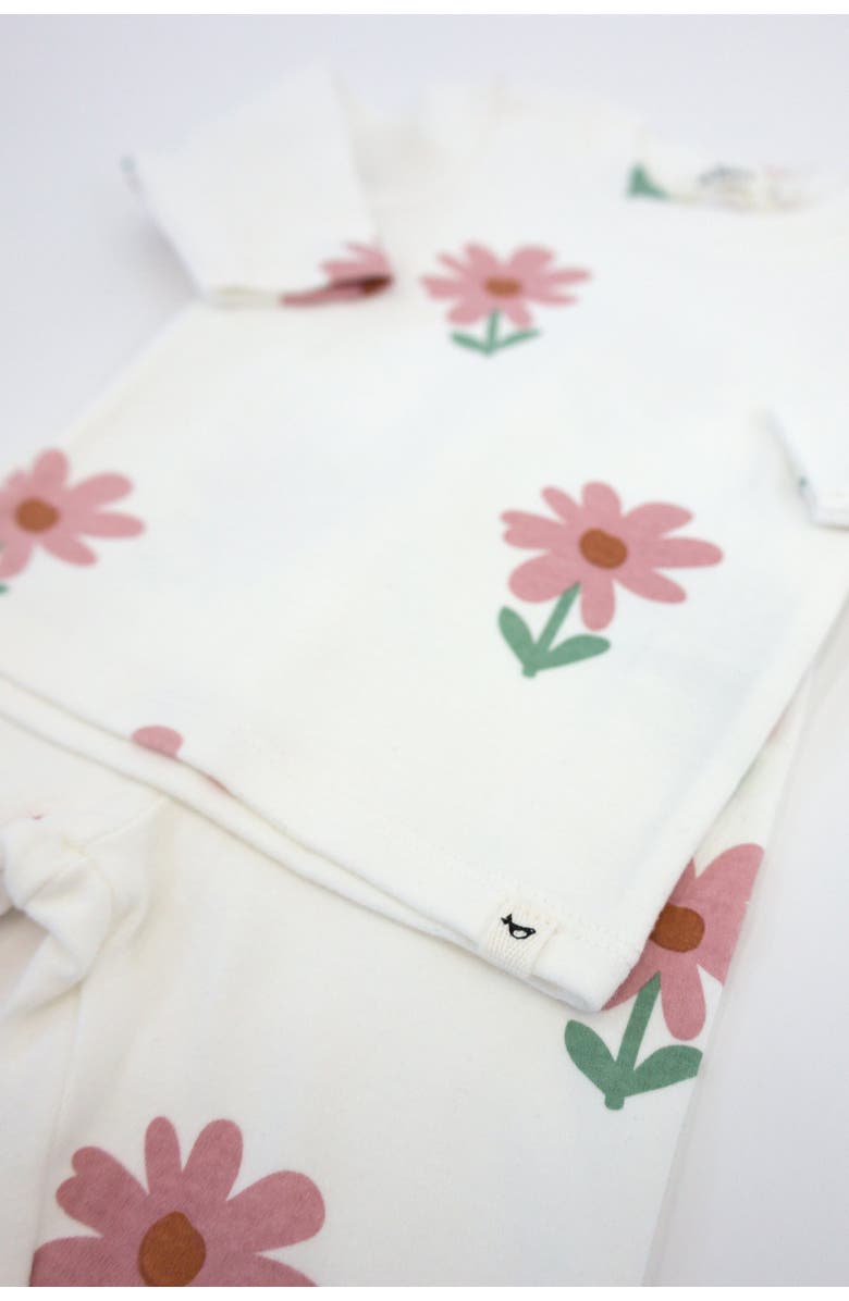 oh baby! Picking Daisies Print Two Piece Set, Alternate, color, Cream
