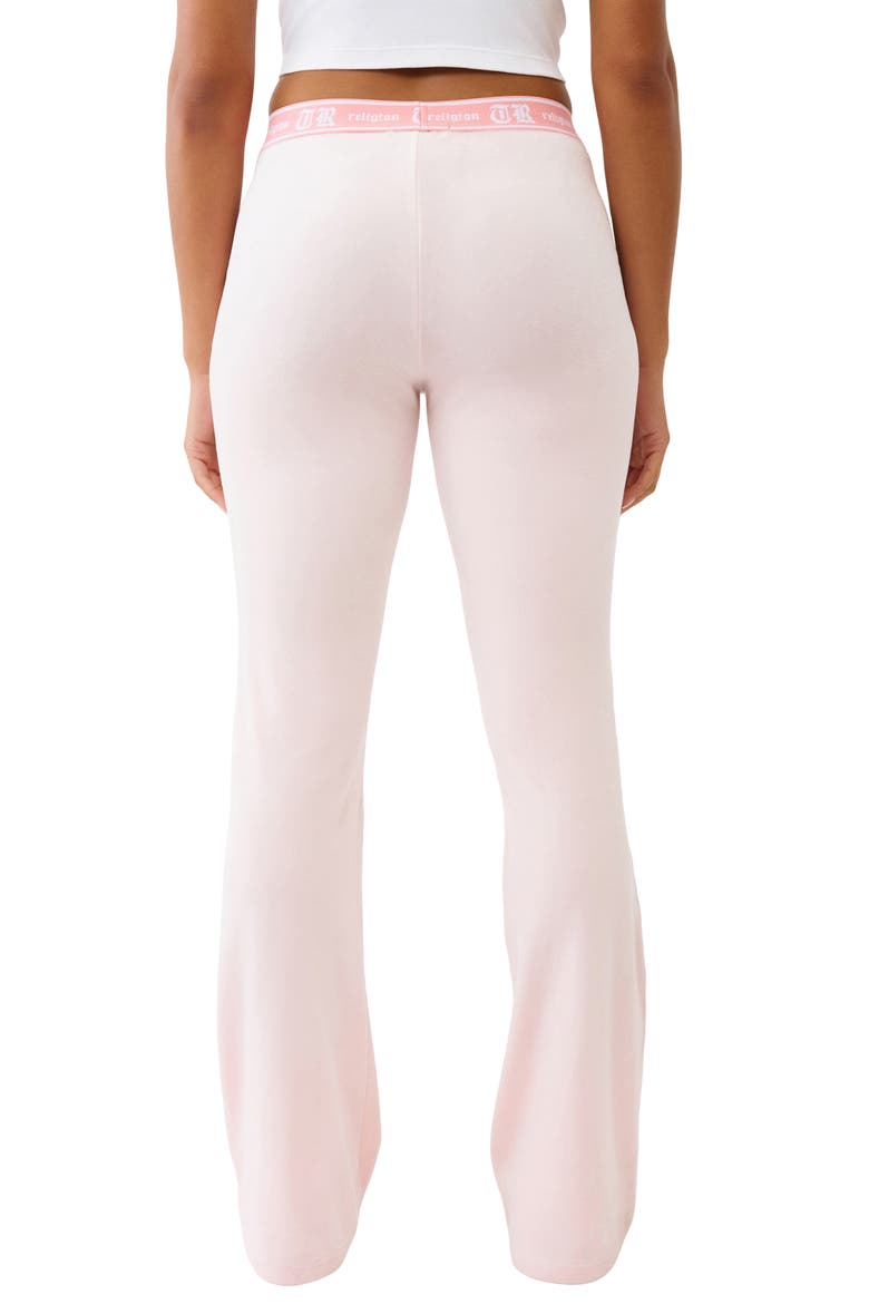 Velour Bootcut Track Pants, Alternate, color, MARY'S ROSE