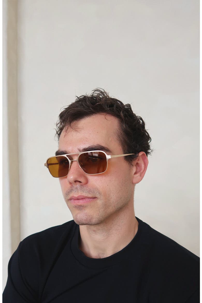 Jimmy Aviator Polarized Sunglasses, Alternate, color, Brown