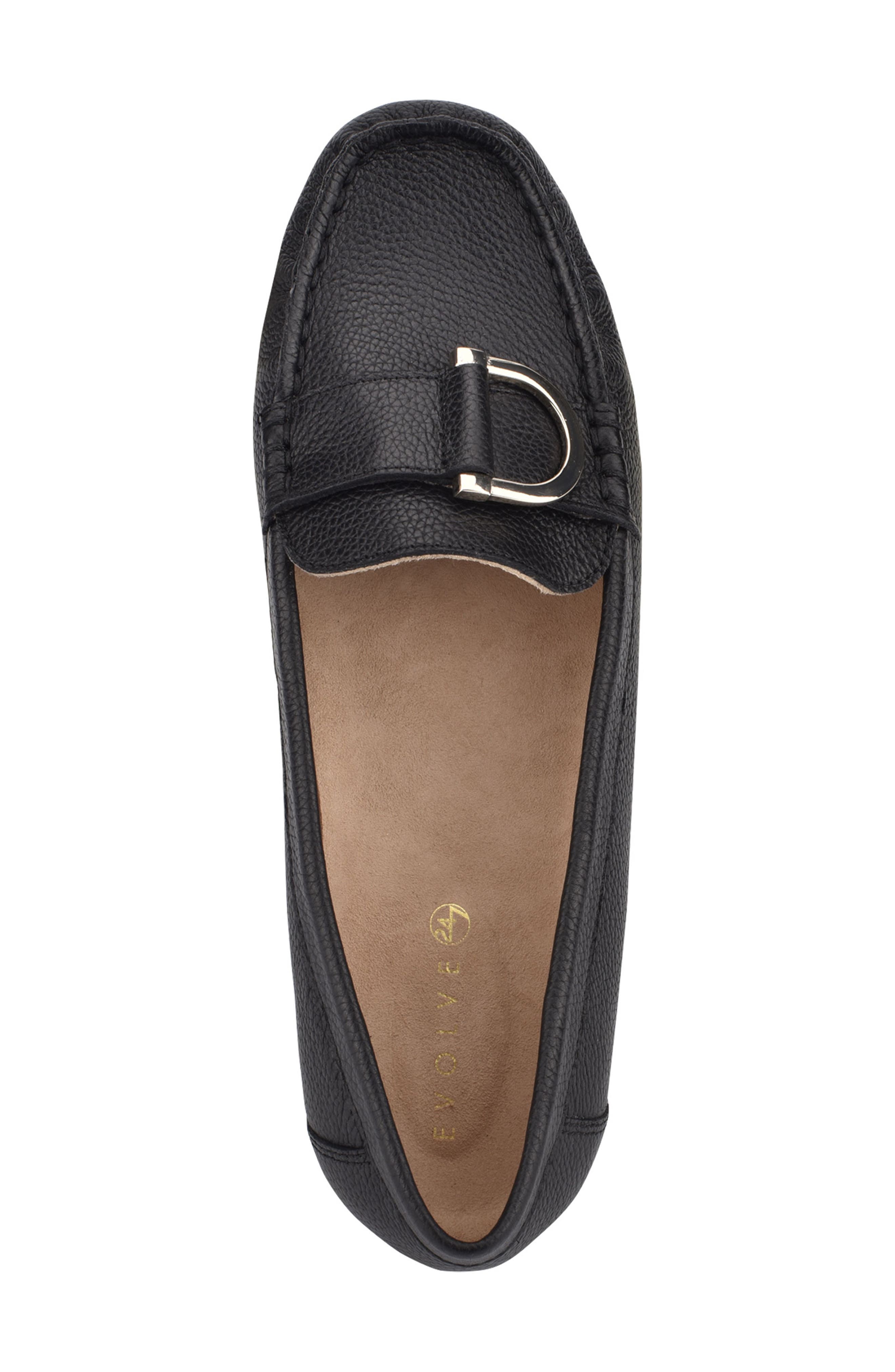 Mink Loafer, Alternate, color, BLACK LEATHER