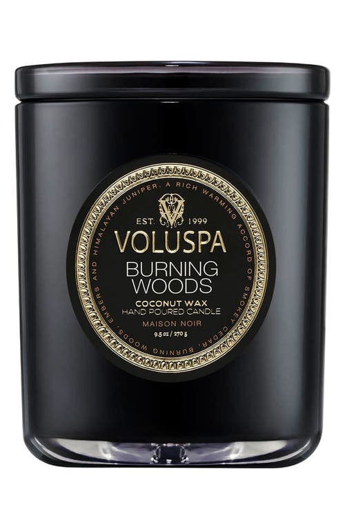 Voluspa Burning Woods Classic Candle In Black