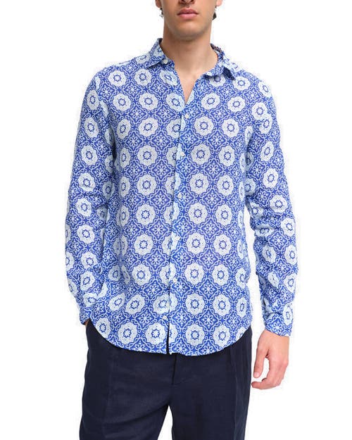 Peninsula Swimwear Filicudi Linen Shirt In Multi