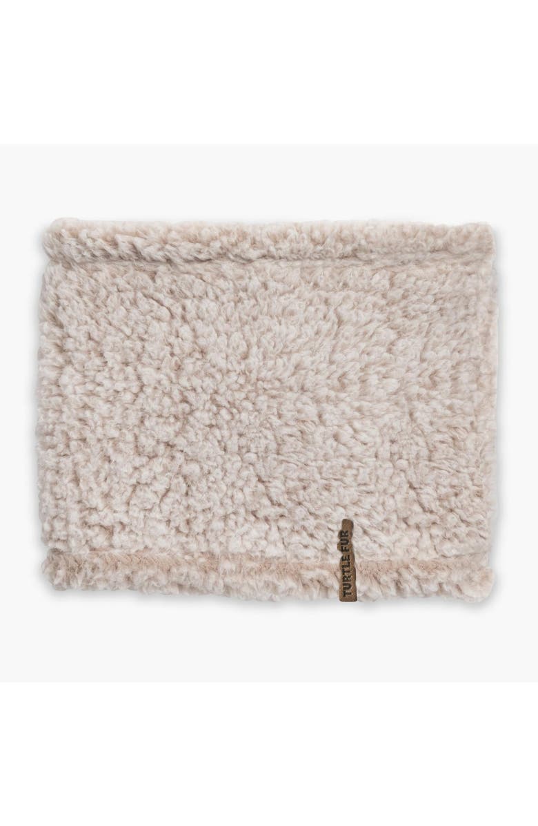 Turtle Fur High Pile Fleece Neck Warmer, Main, color, Natural