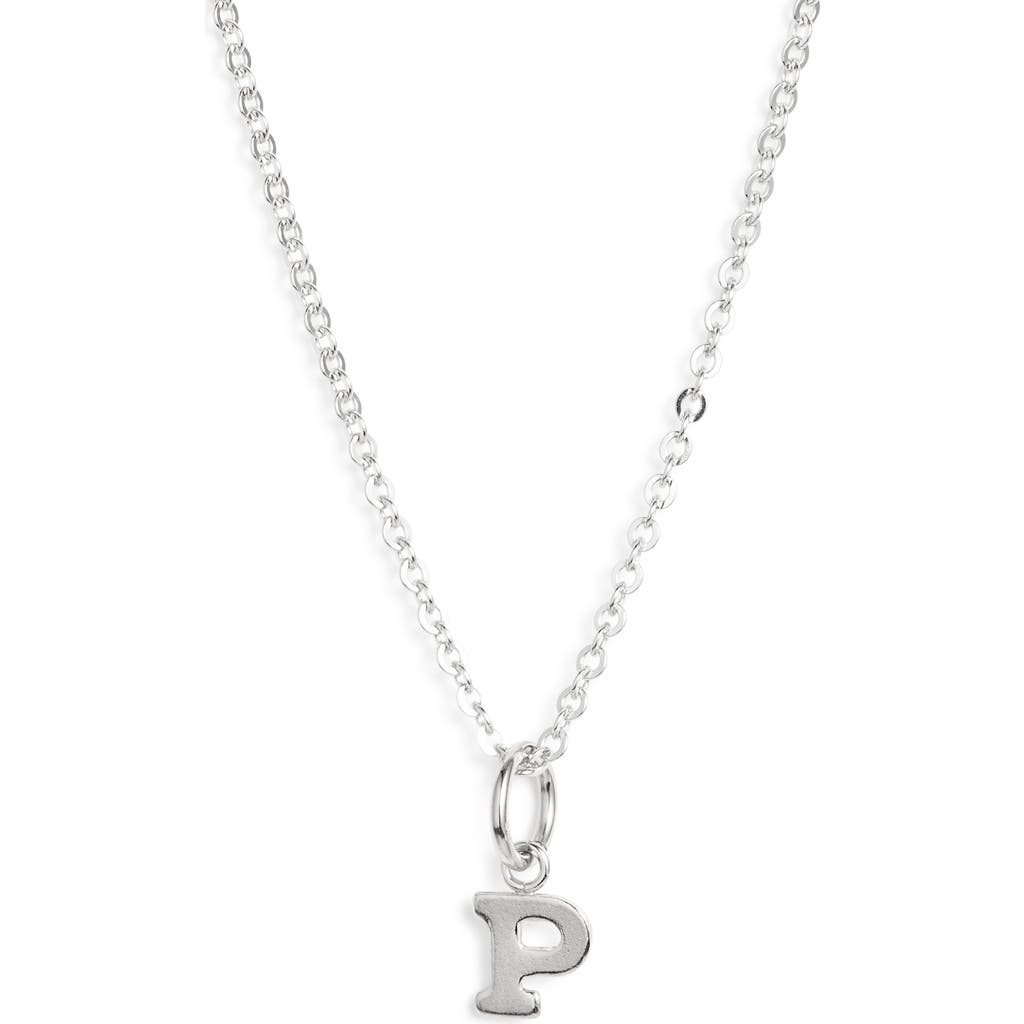 Nashelle Initial Pendant Necklace In Sterling Silver - P