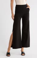 PATRIZIA LUCA Slit Wide Leg Pants