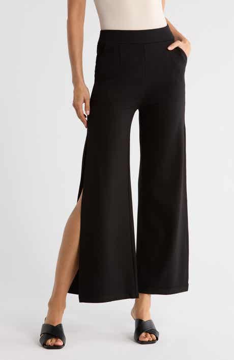 PATRIZIA LUCA Slit Wide Leg Pants