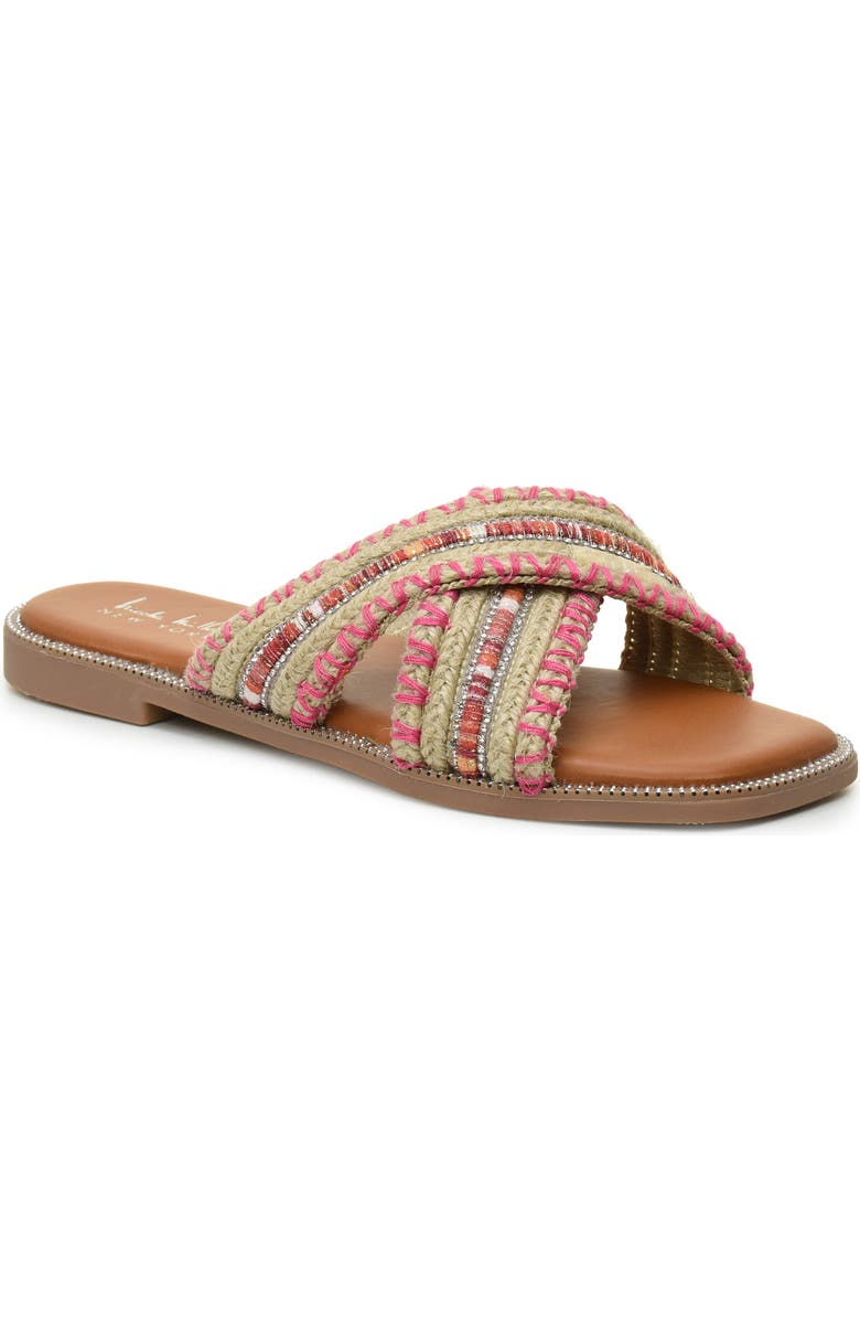 Nicole Miller Crossover Slide Sandal, Main, color,