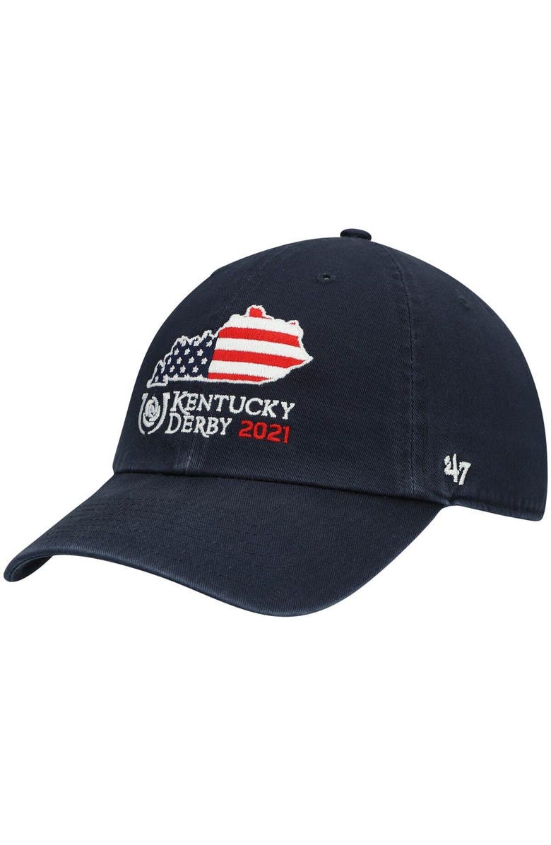 '47 Men's '47 Navy Kentucky Derby 147 Statesman Flag Fill Adjustable Hat, Main, color, 
