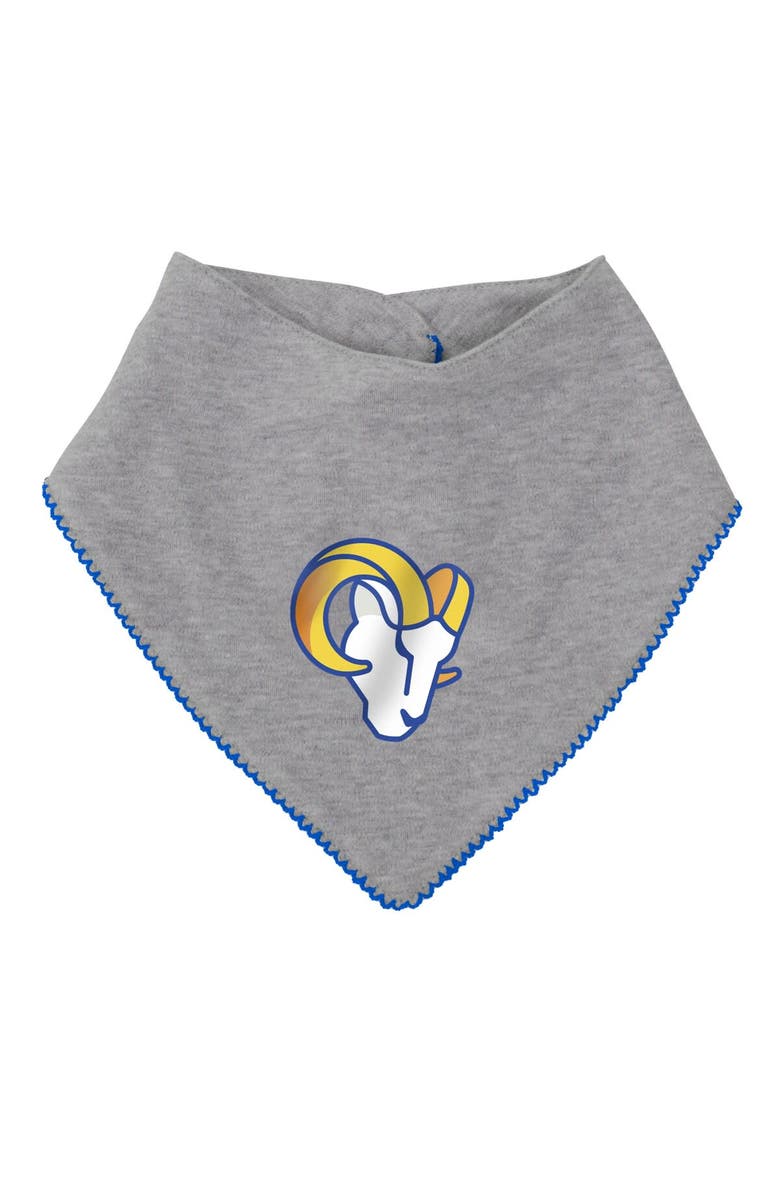 Outerstuff Girls Newborn & Infant Royal/Heathered Gray Los Angeles Rams All The Love Bodysuit Bib & Booties Set, Alternate, color, Royal