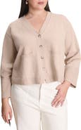 ELOQUII Wide Sleeve Cardigan With Pockets