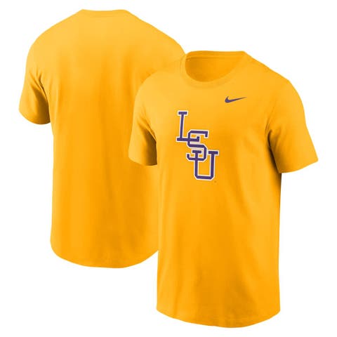 Men's Nike Gold LSU Tigers Baseball Logo T-Shirt