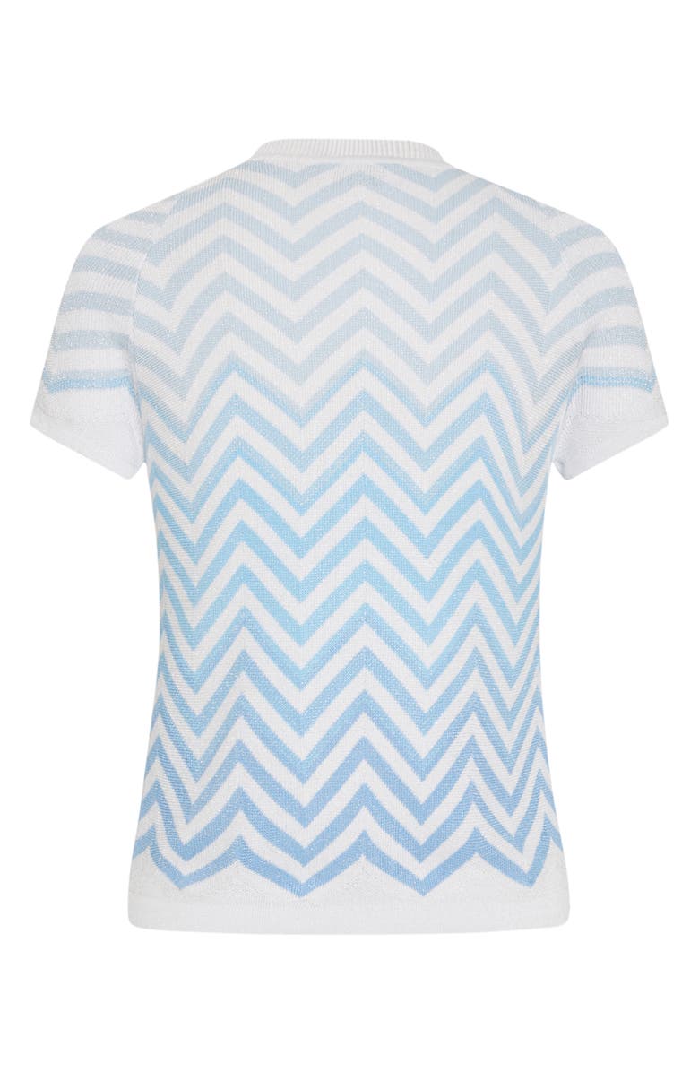 Milly Kaira Metallic Stripe Sweater, Alternate, color, Blue Multi