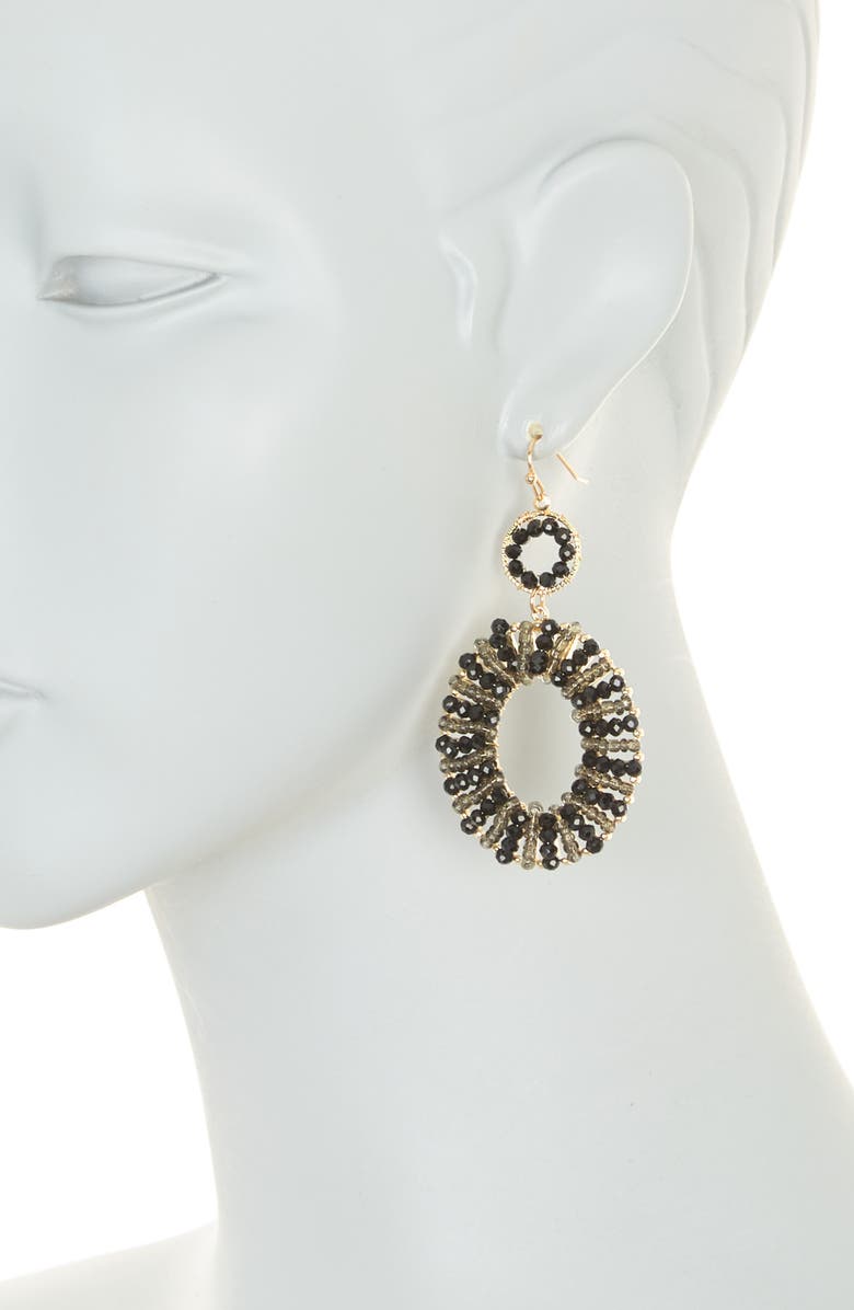 Tasha Beaded Oval Double Drop Earrings, Alternate, color,