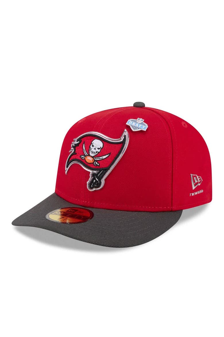 Men's New Era  Red/Pewter Tampa Bay Buccaneers 2026 NFL Draft Pre-Curved 59FIFTY Fitted Hat, Main, color, Red