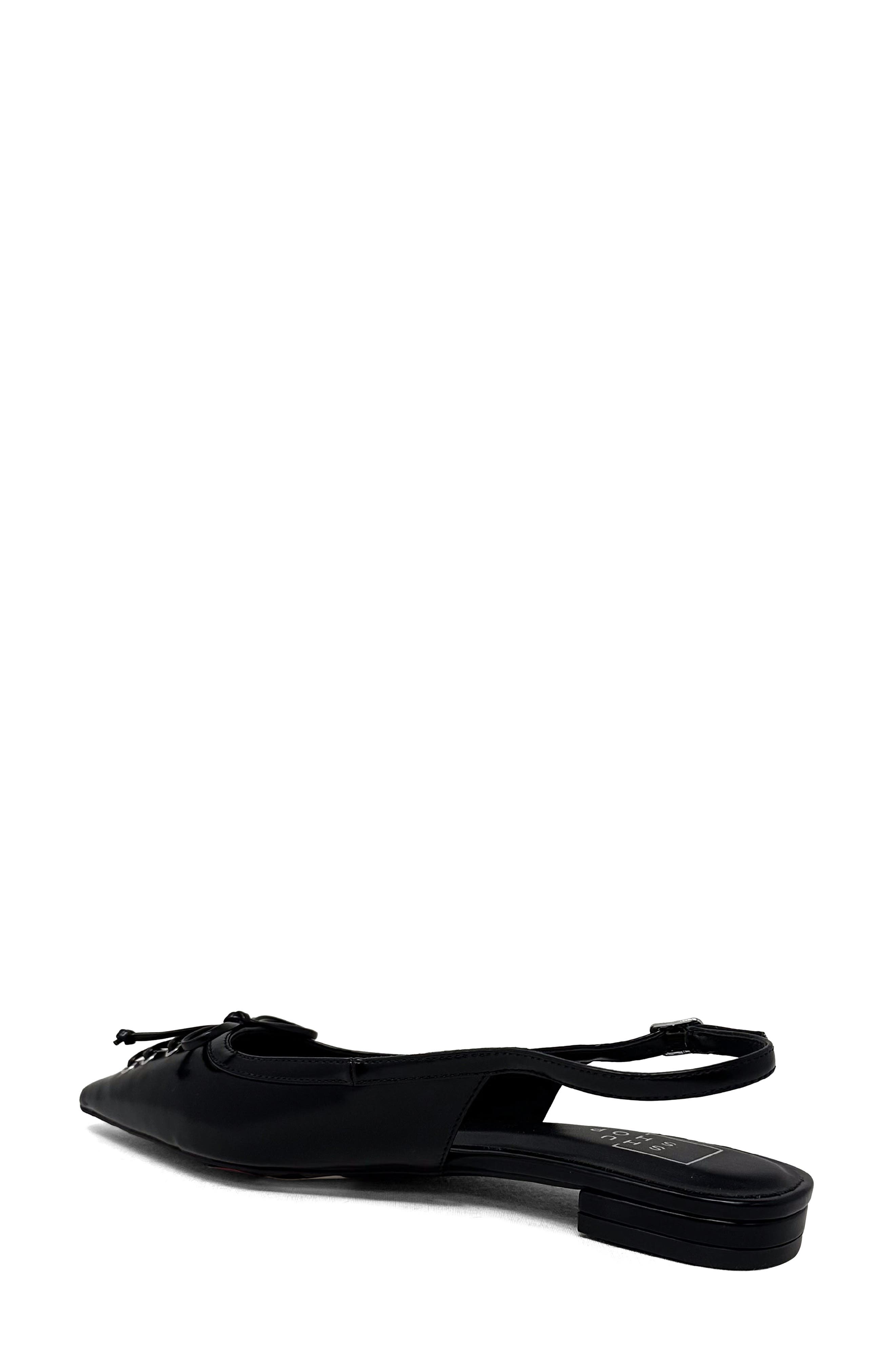 SHUSHOP Amy Slingback Flat, Alternate, color, Black