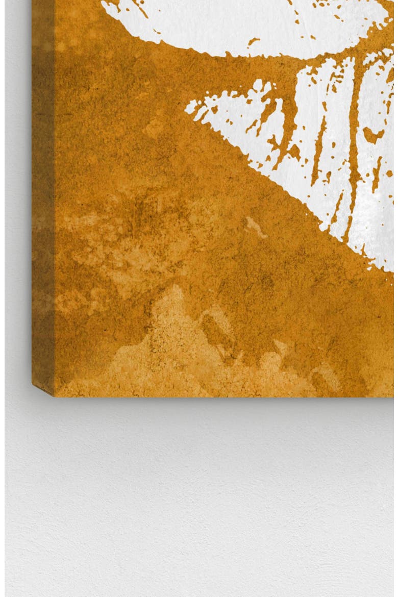 Solid Kiss Ochre Canvas Wall Art, Alternate, color, OCHRE