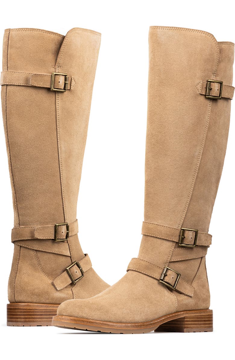 Donald Pliner Carlota Knee High Moto Boot, Alternate, color,