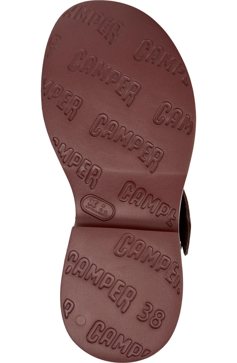 Camper Tasha Crisscross Platform Sandal, Alternate, color, Burgundy