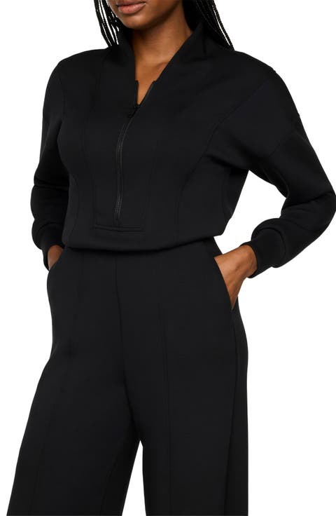 AirEssentials® Long Sleeve Shawl Collar Jumpsuit