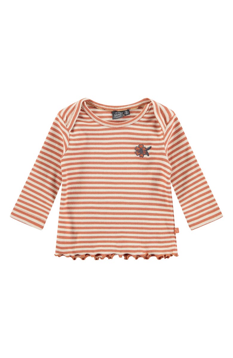 BABYFACE Stripe Long Sleeve Cotton Rib T-Shirt, Main, color, 