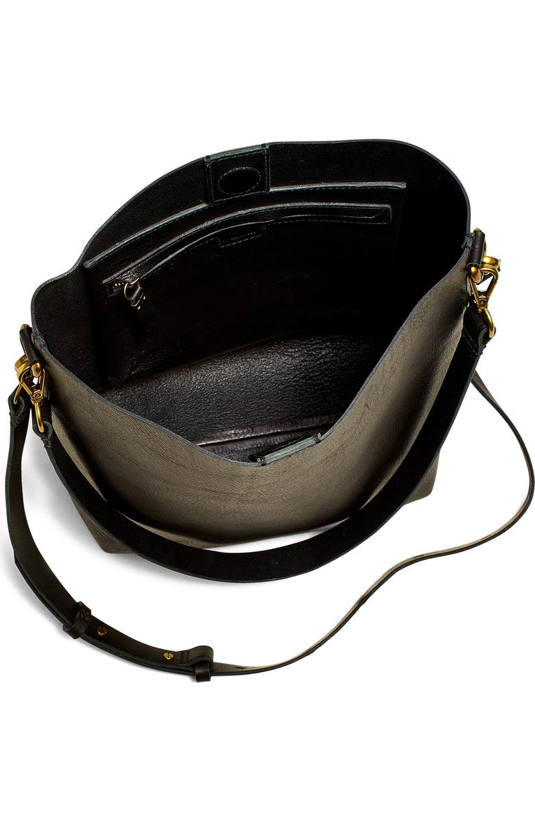 Madewell The Transport Leather Bucket Bag, Alternate, color,