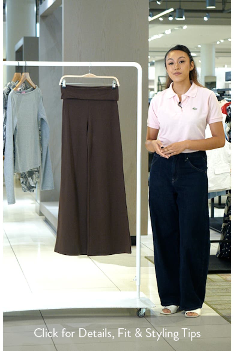 Wide Leg Foldover Pants video